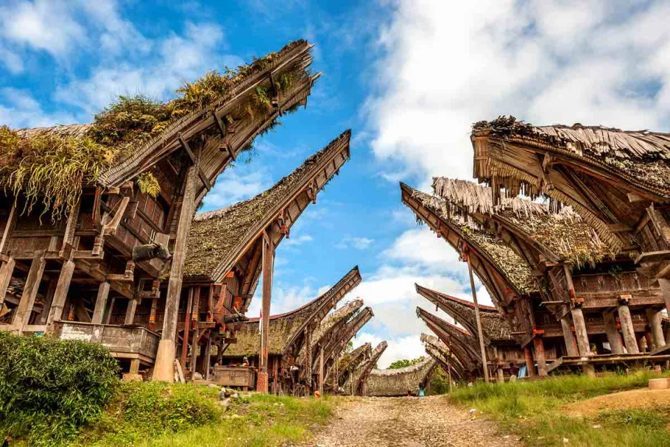 Le tipiche abitazione di toraja